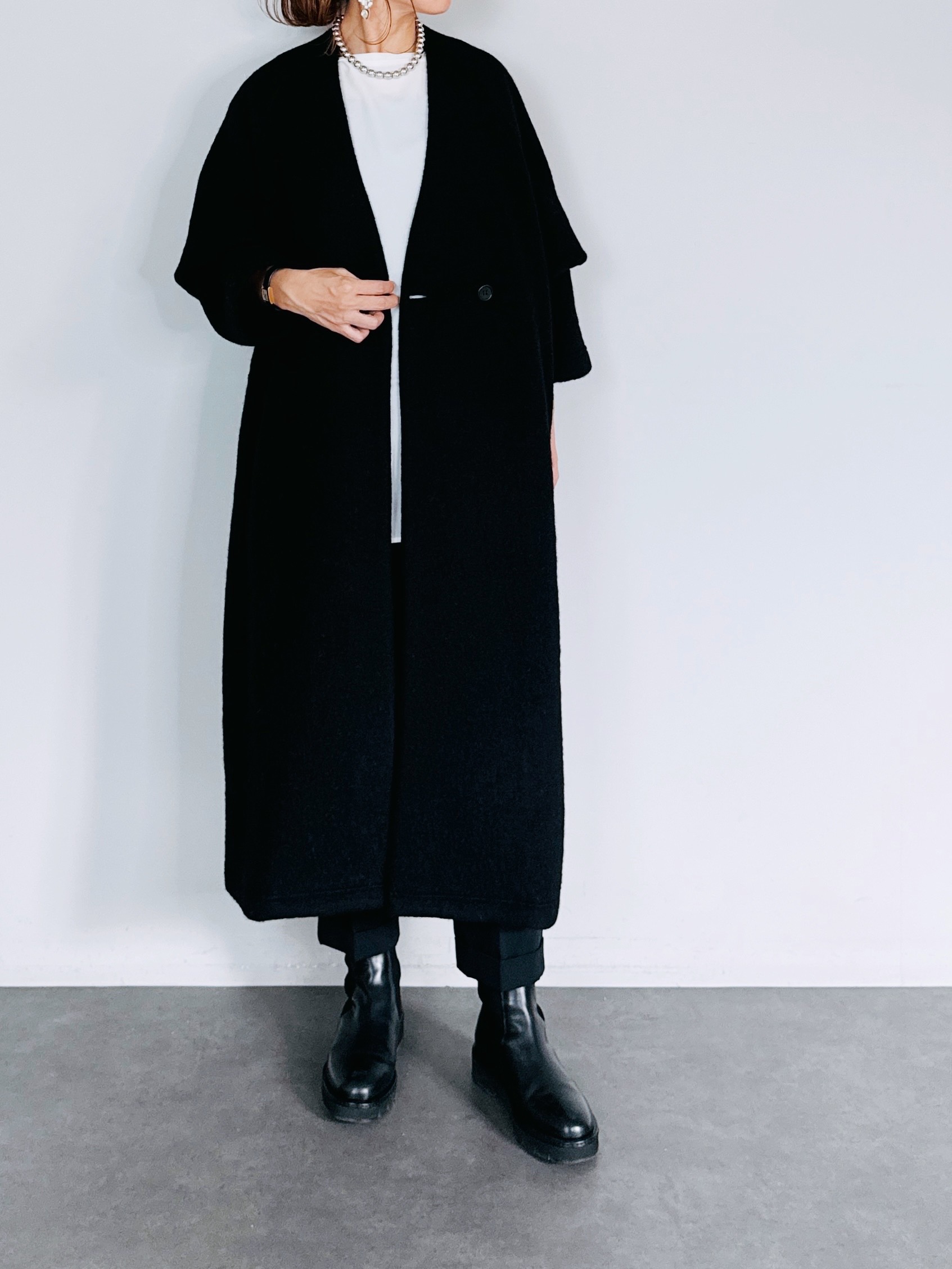 SELECT(セレクト) ブークレーノーカラーロングコート｜Praise / trois