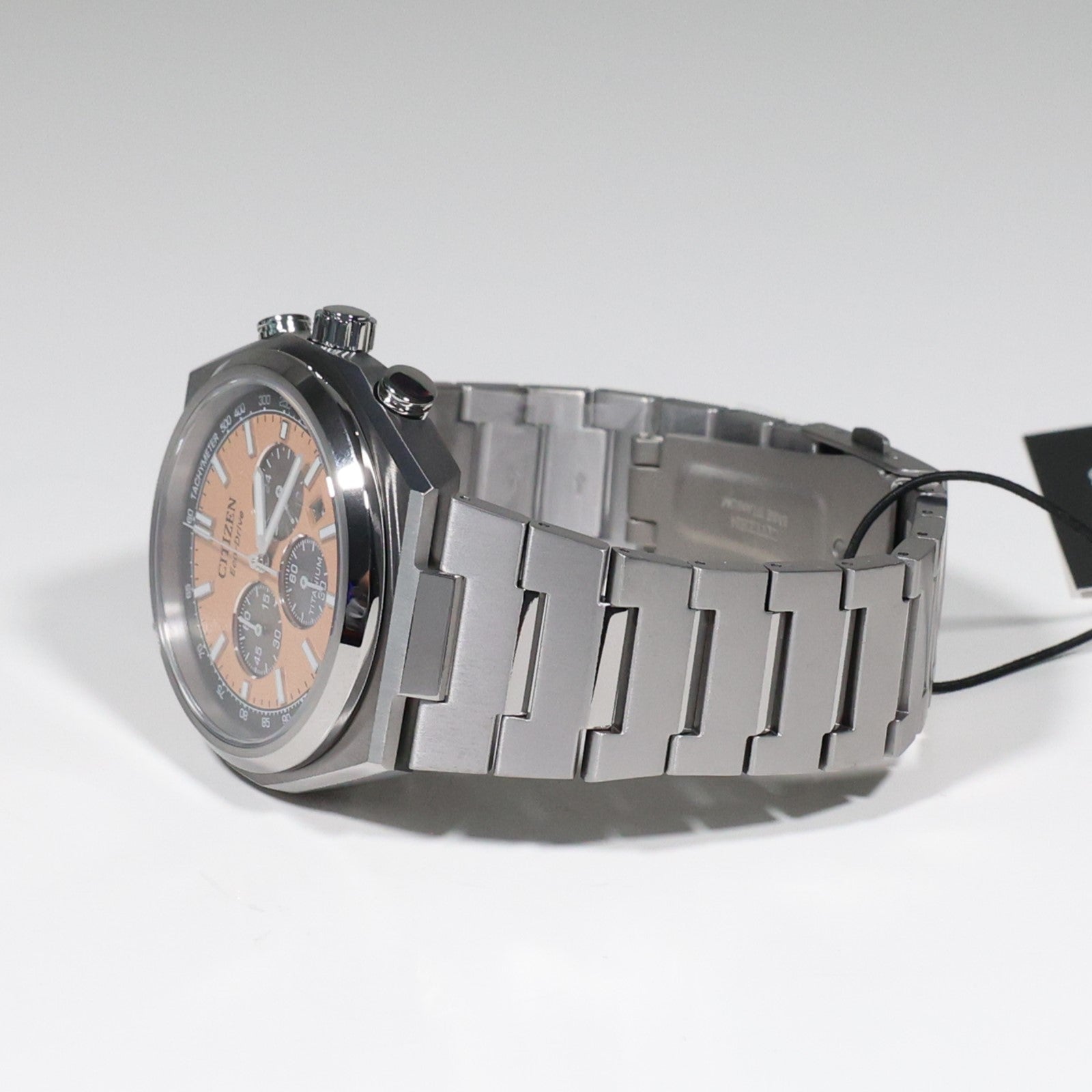 Citizen Zenshin Super Titanium Men's Salmon Dial Chronograph Watch