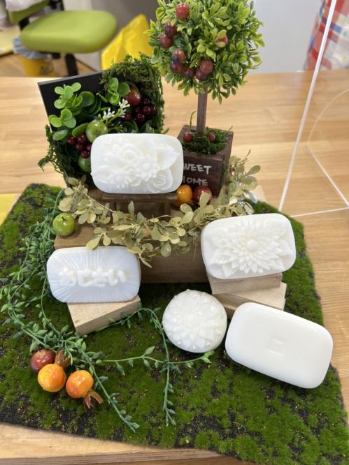 児童センターあじさいにソープカービングを展示しています - 多久市