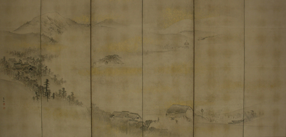 近江八景図屏風／野洲市