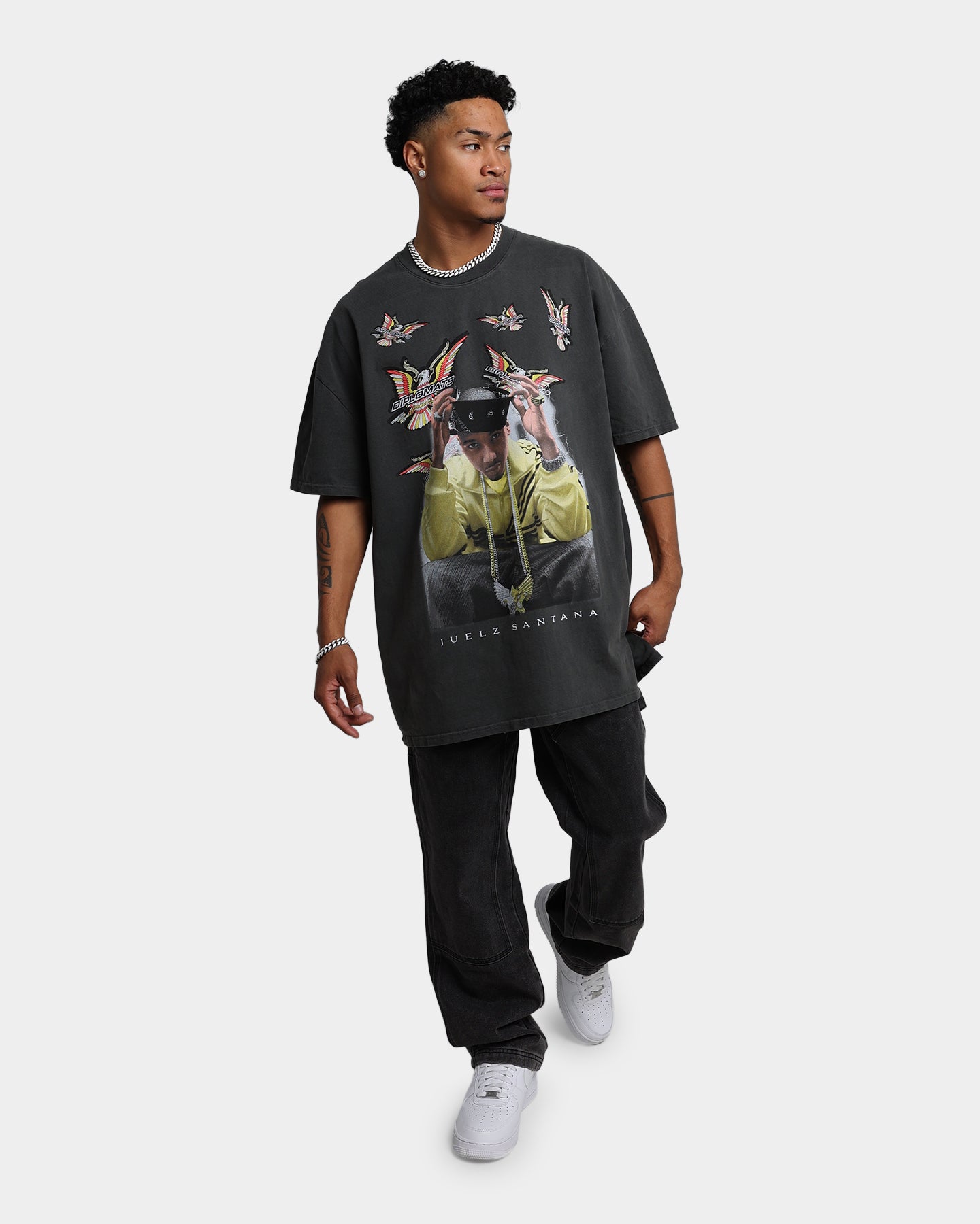 Dipset USA X Diplomats Juelz Santana Vintage T-Shirt Vintage Black
