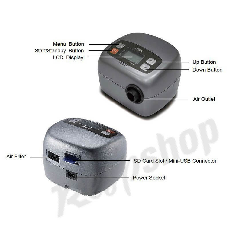 XT Auto Portable CPAP Machine with Humidifier | APEX Medical