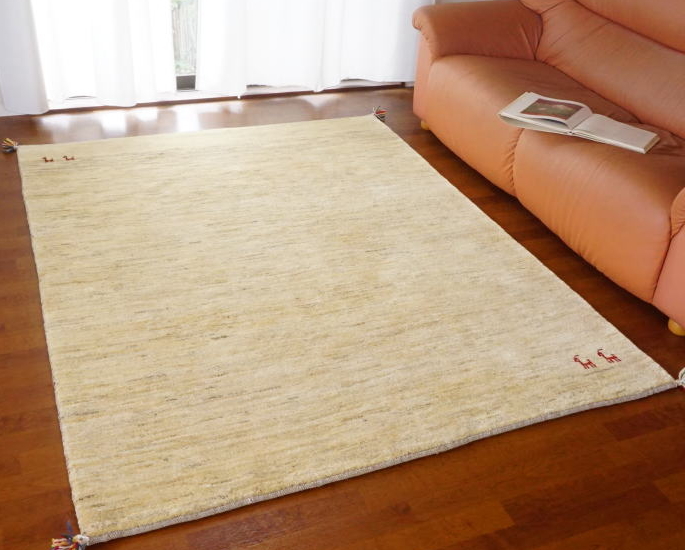 ギャッベ リビングサイズ 白 cg16563 |クラフトワーク