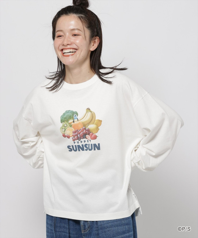新品未使用】ニコアンド パペットスンスン コラボ ロングTシャツ 写真