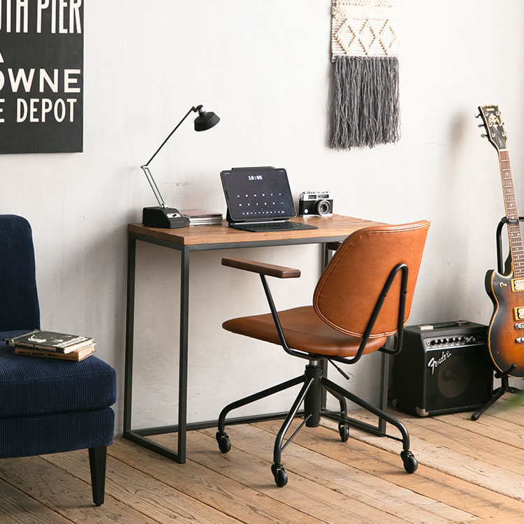 アボックデスクチェア肘付 [PU-CAMEL]｜チェア/スツール｜CRUSH CRASH