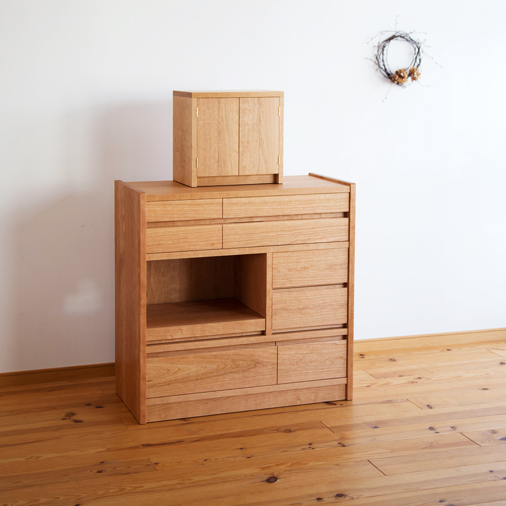 チェリーのオーダー仏壇（祖霊舎）セット・C-388 家具工房クラポ