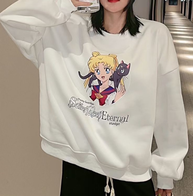 Sailor Moon print long sleeve sweatshirt セーラームーンプリント