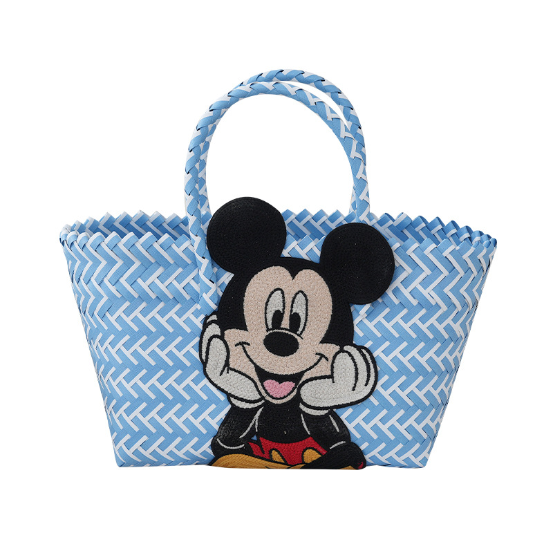 Mickey Mouse Braided intrecciato mesh Tote Bag basket picnic
