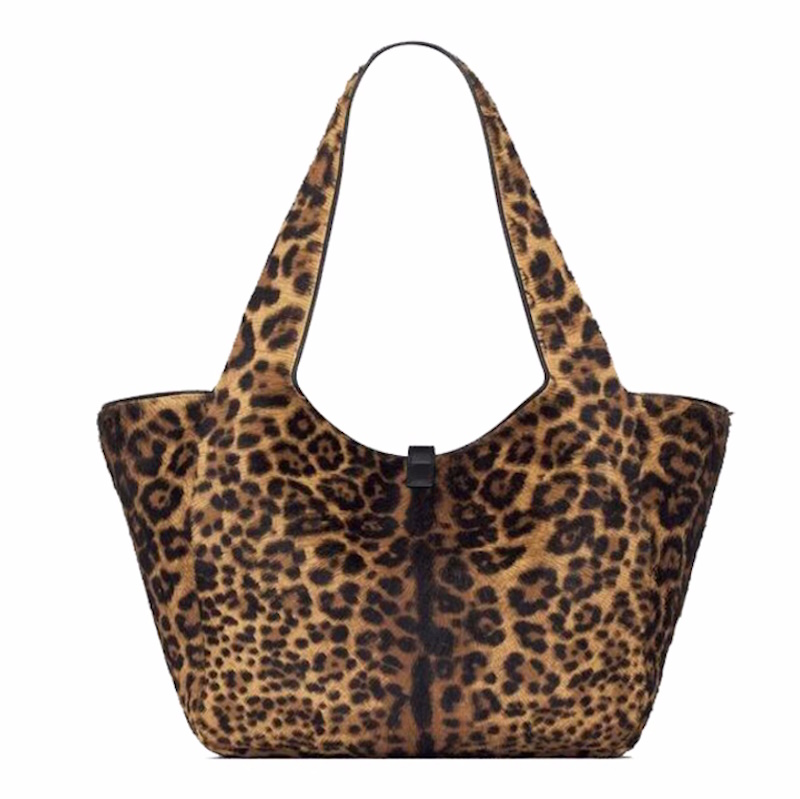 Leopard print pony tote shoulder bag ユニセックス男女兼用