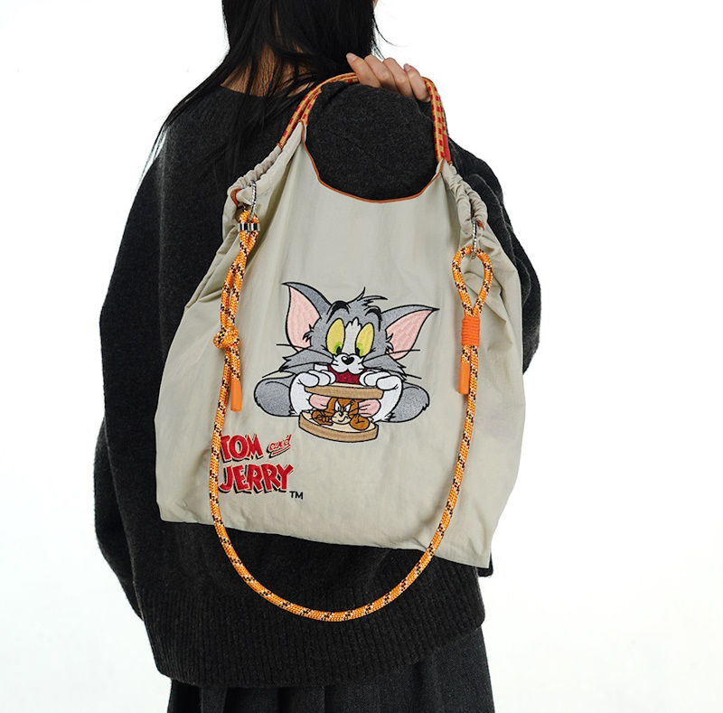 Tom and Jerry TomJerry Embroidered Tote Shoulder Shopping Bag Eco