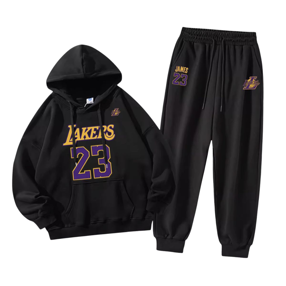 Men& Women basketball team Lakers setup Hoodie and Pants Set