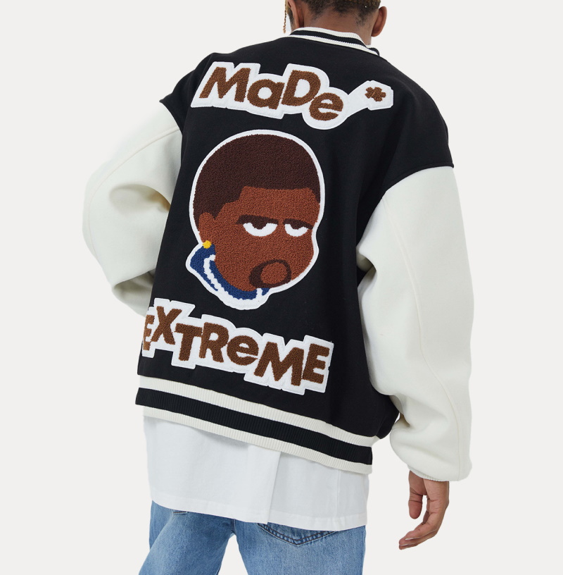 MADE extreme hip hop embroidery baseball uniform BASEBALL JACKET