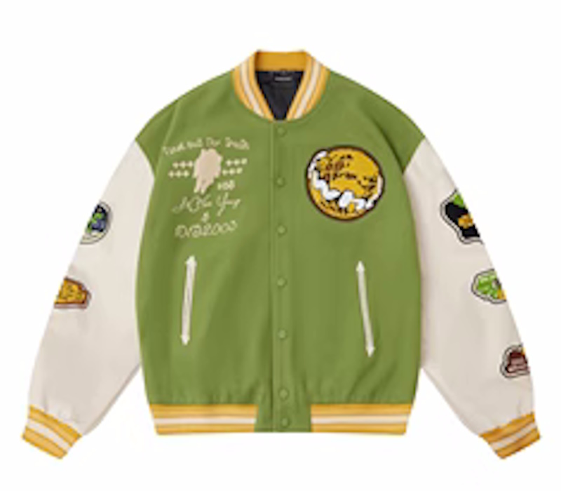earth embroidery baseball jacket stadium jacket baseball uniform