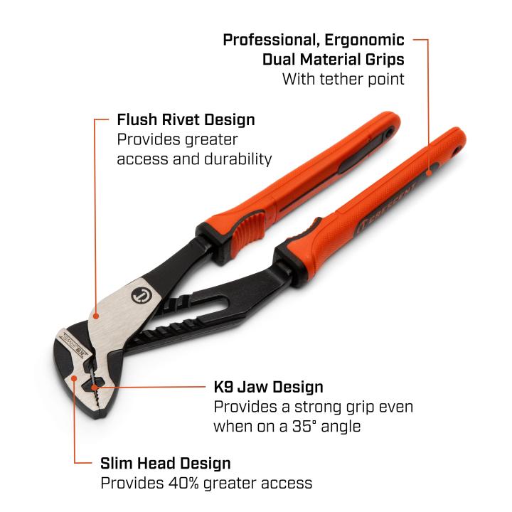 Crescent 10 Z2 K9™ Straight Jaw Pliers: Dual Material