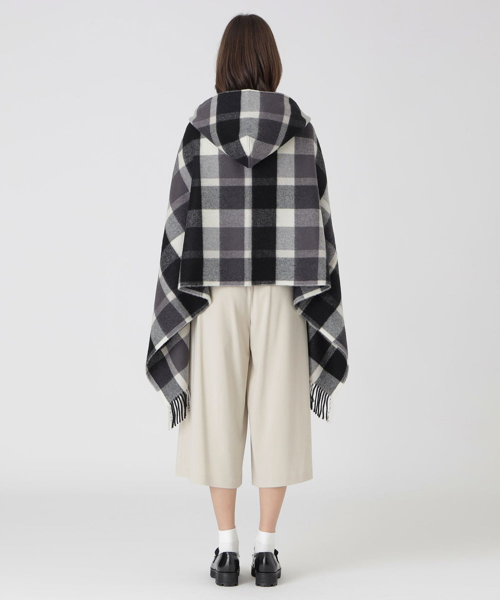クレストブリッジチェックフード付きストール（マフラー・ストール