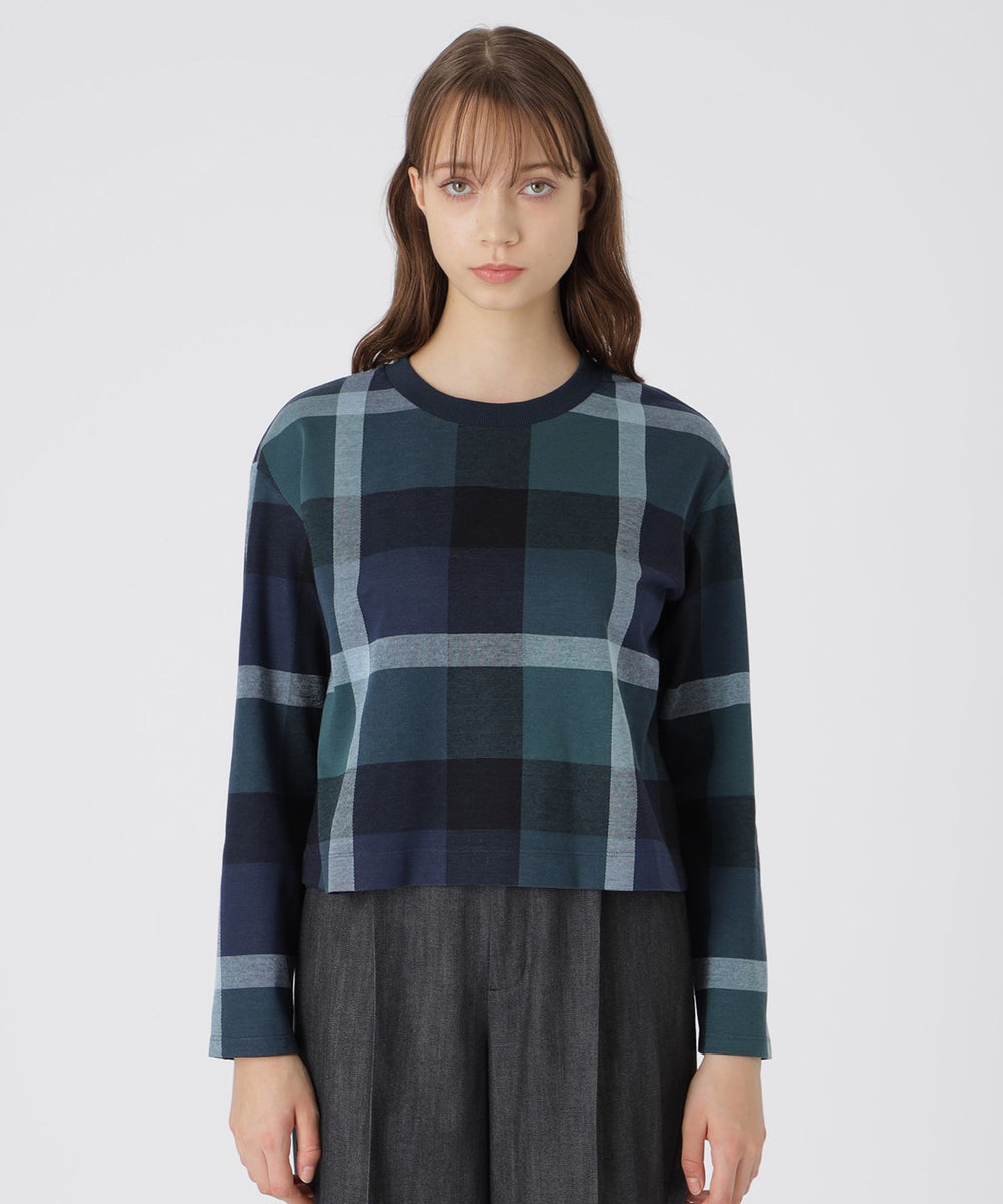 クレストブリッジチェックジャカードジャージープルオーバー