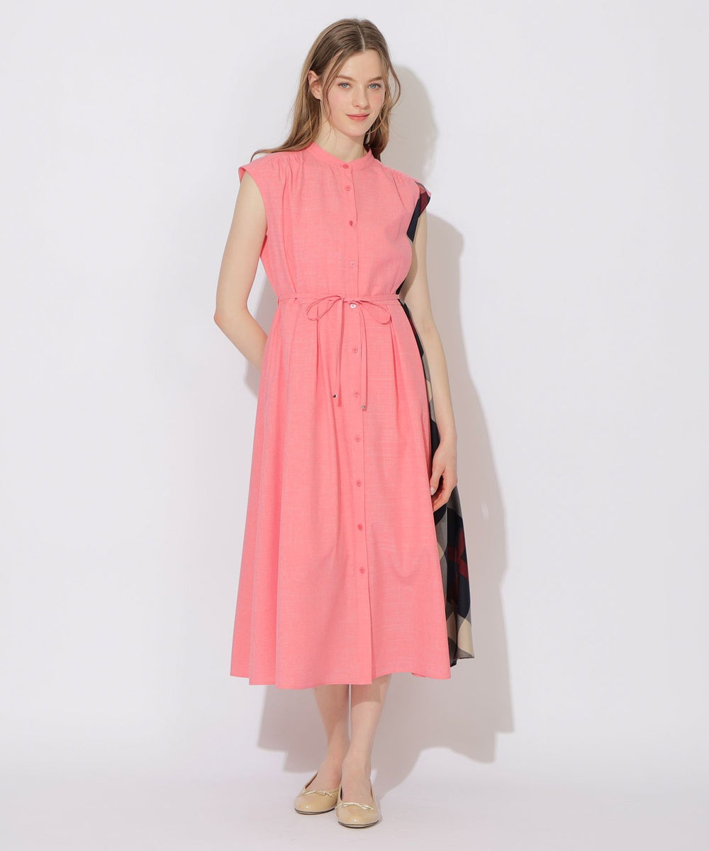 リネンライクフレンチスリーブワンピース（ドレス）｜CB CRESTBRIDGE