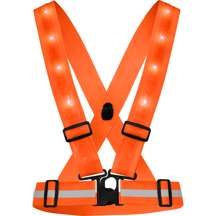 Hi-Vis Orange Light-Up Traffic Suspenders | Critical Tool