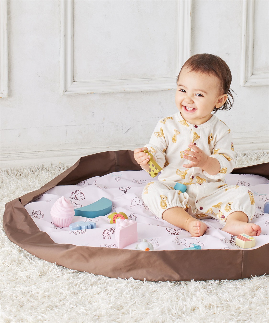 遊べて片付けかんたん！トイラップバッグ／プレイマット Rosemadame