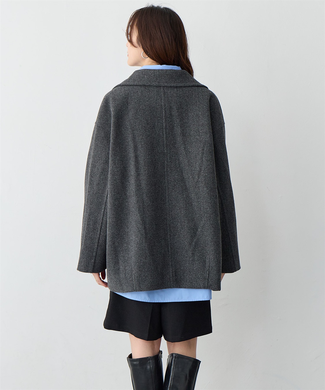 anyfee/大きいサイズ】ミディ丈Pコート anyfee｜クロスプラス公式通販