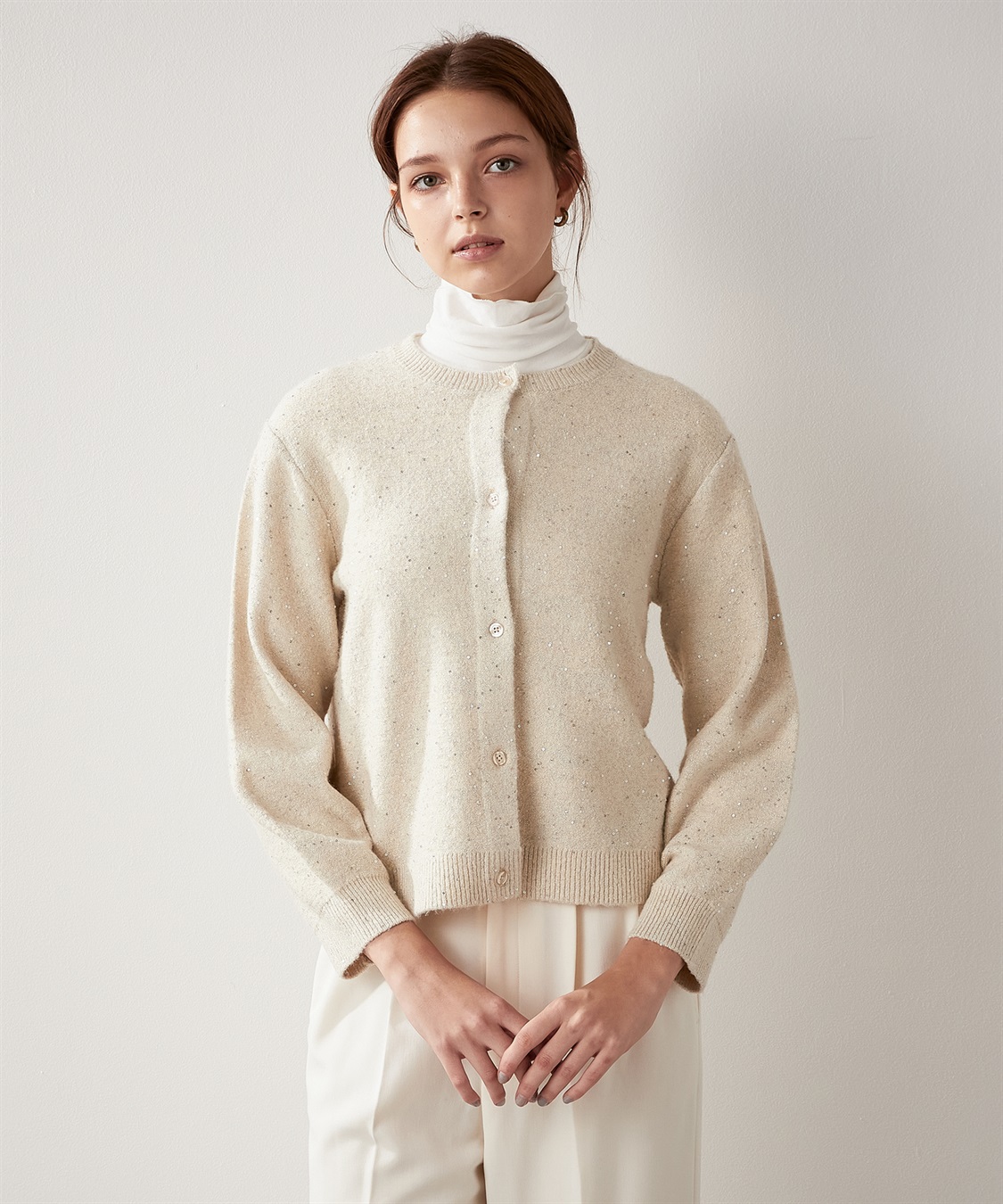 スパンコール ニットカーディガン LE SOUK HOLIDAY｜クロスプラス公式