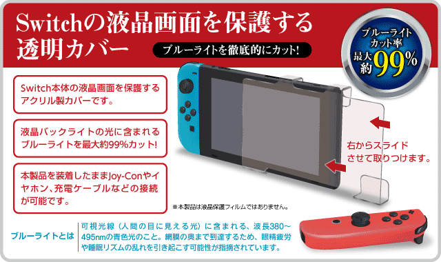 CYBER・アクリルカバー［ブルーライトカットタイプ］（SWITCH用