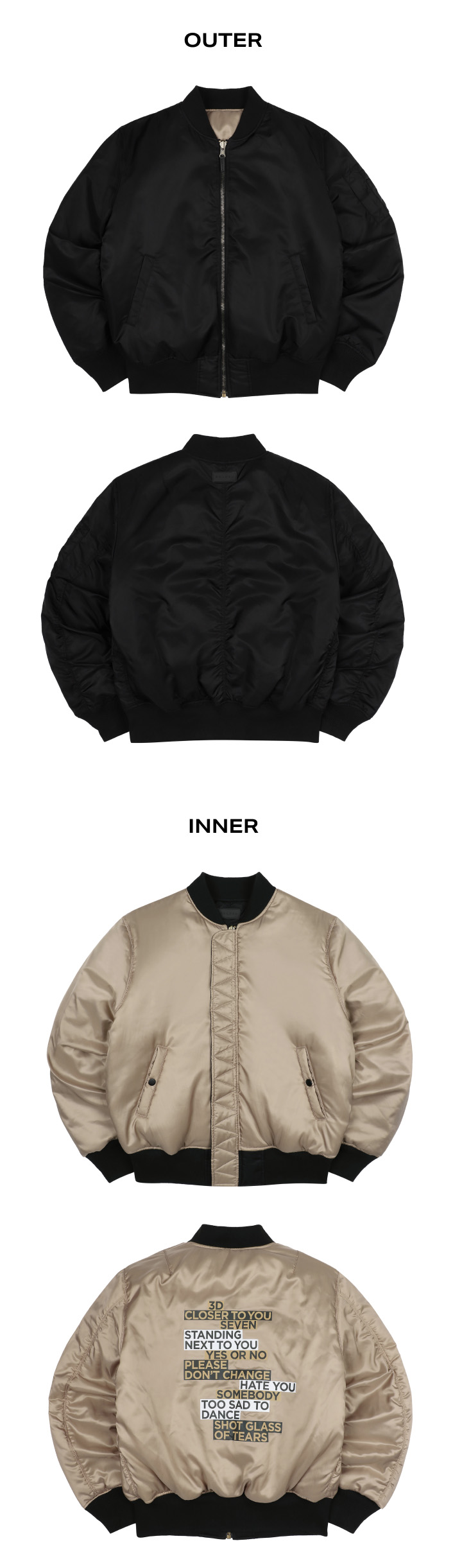 BTS JUNGKOOK Golden Oversized Bomber Jacket - A-KPOP