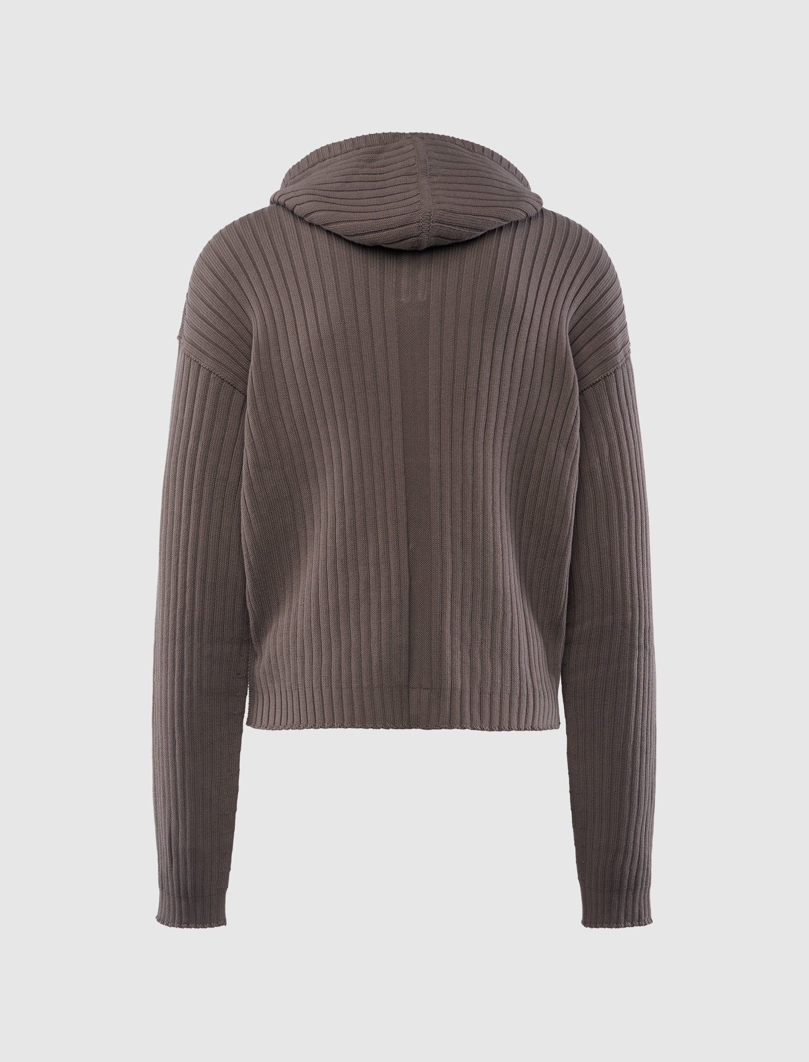 RICK OWENS MAINLINE ZIPPED KNIT HOODIE