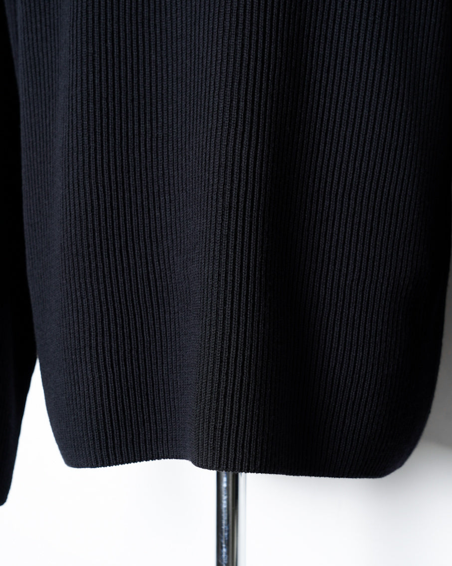 BATONER】SOLID WOOL RIB HALF ZIP-AMANOJAK. – Amanojak.