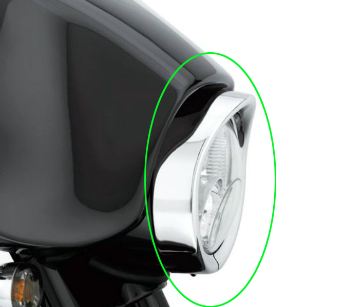 バイザースタイル・トリムリング・ヘッドライト - Harley Davidson