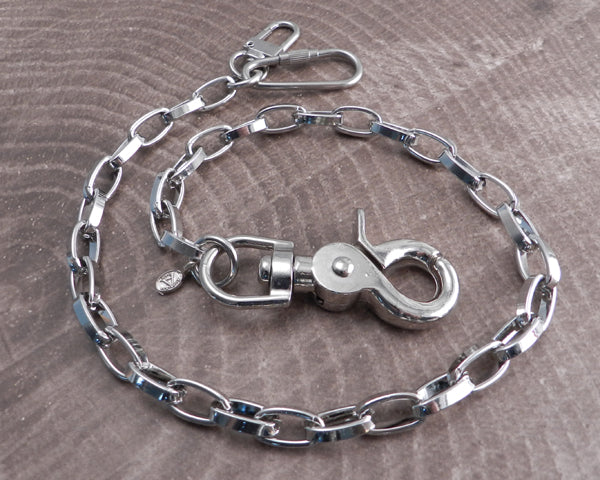 Modern Chrome Wallet Chain | AMiGAZ Attitude Approved Accessories