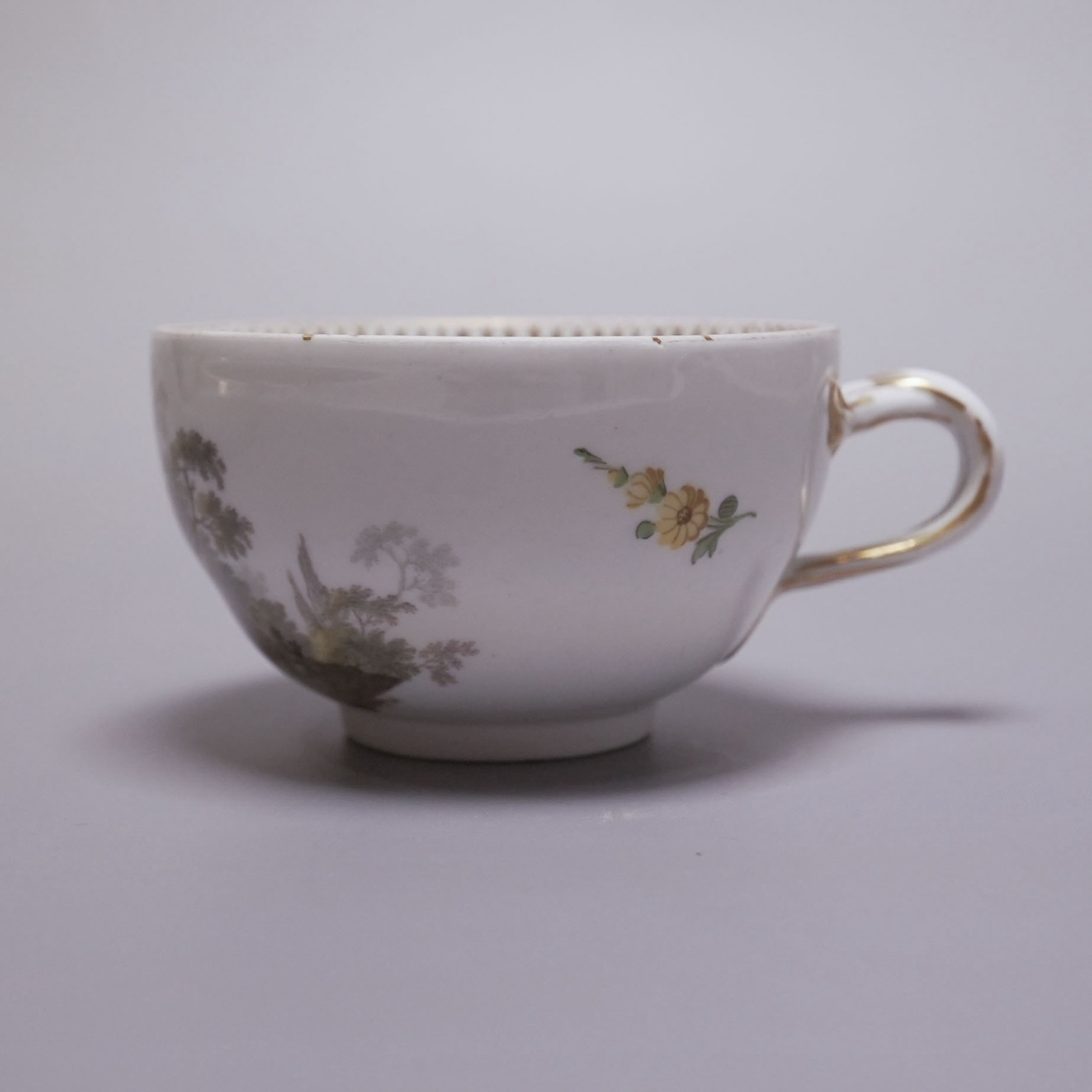 ドイツ 1880年代 磁器 MEISSEN マイセン 人物紋カップ＆ソーサー