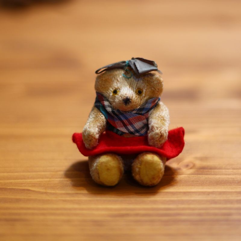 グラスアイの小さなテディベア/Antique Teddybear/ぬいぐるみ-/Antique