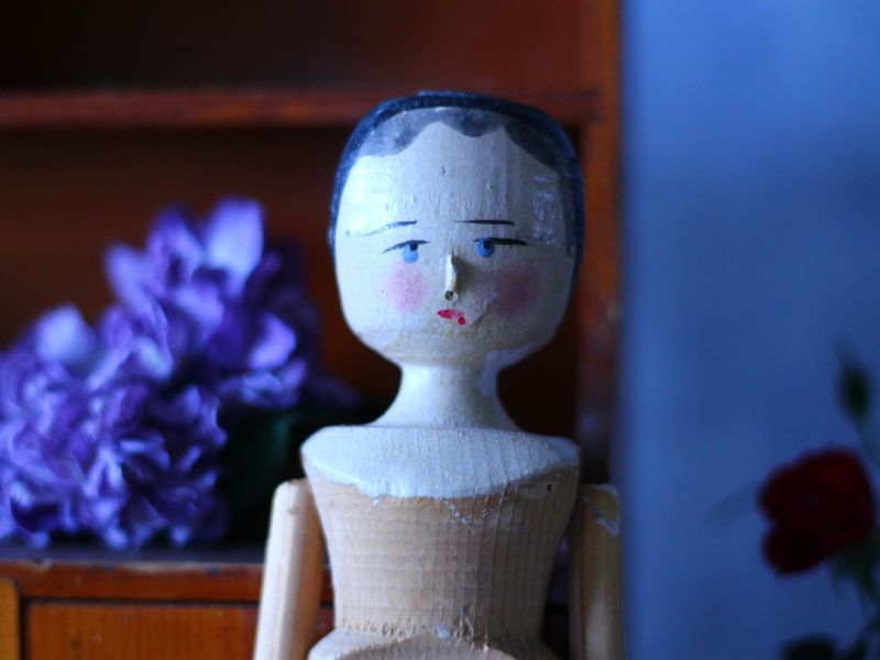 ウッデン ペグ ドール/Wooden Doll/ウッデンドール-/Antique toricoTte