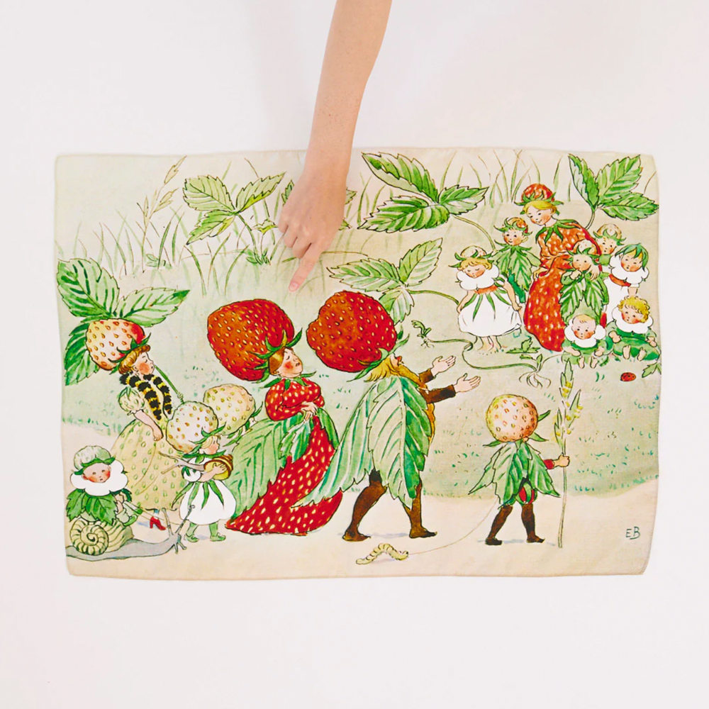 プレイシルク Strawberry seek&find [Elsa Beskow]【Sarah's Silks