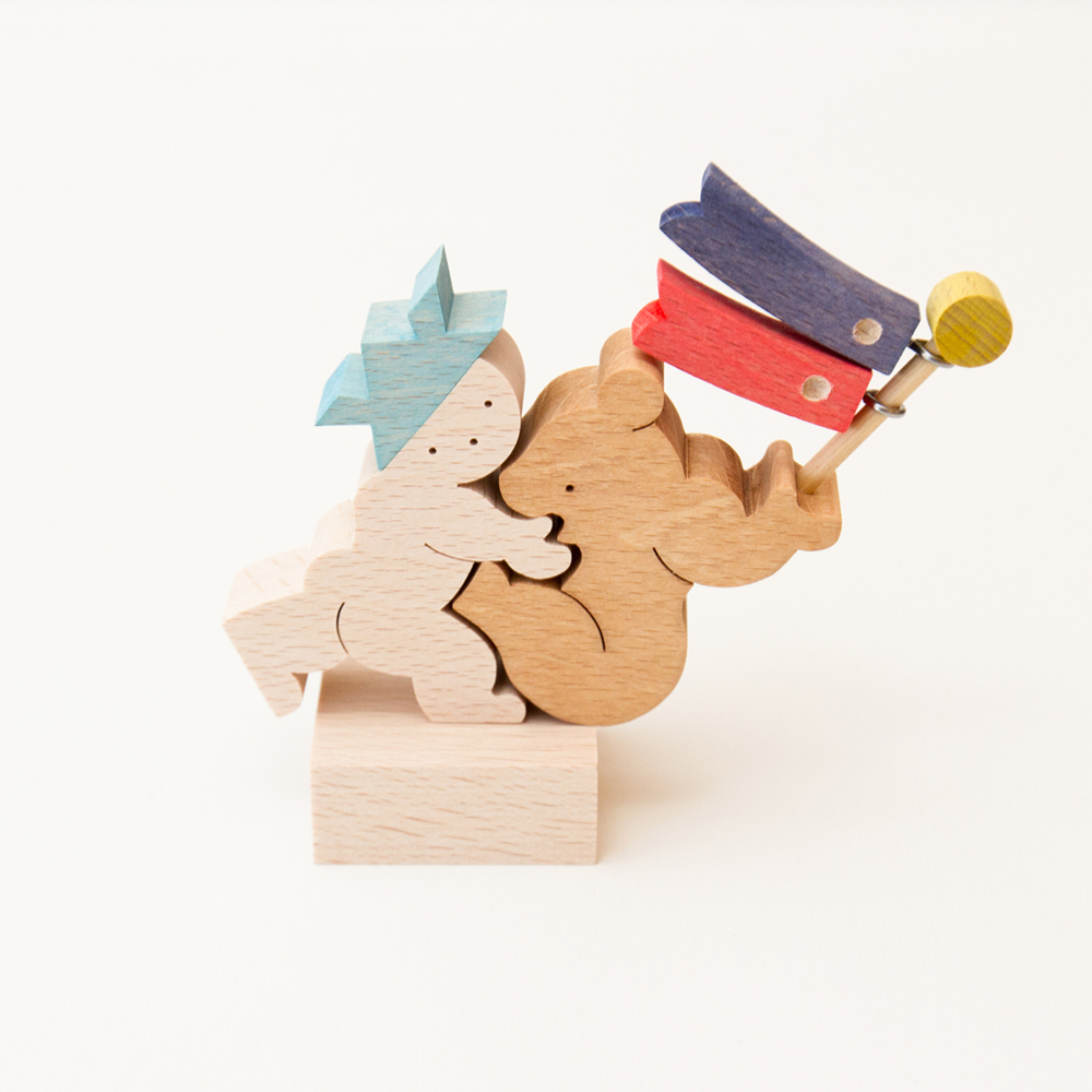 坊やとクマと鯉のぼり【小黒三郎の五月人形】【KK252】 | ANDCHILD