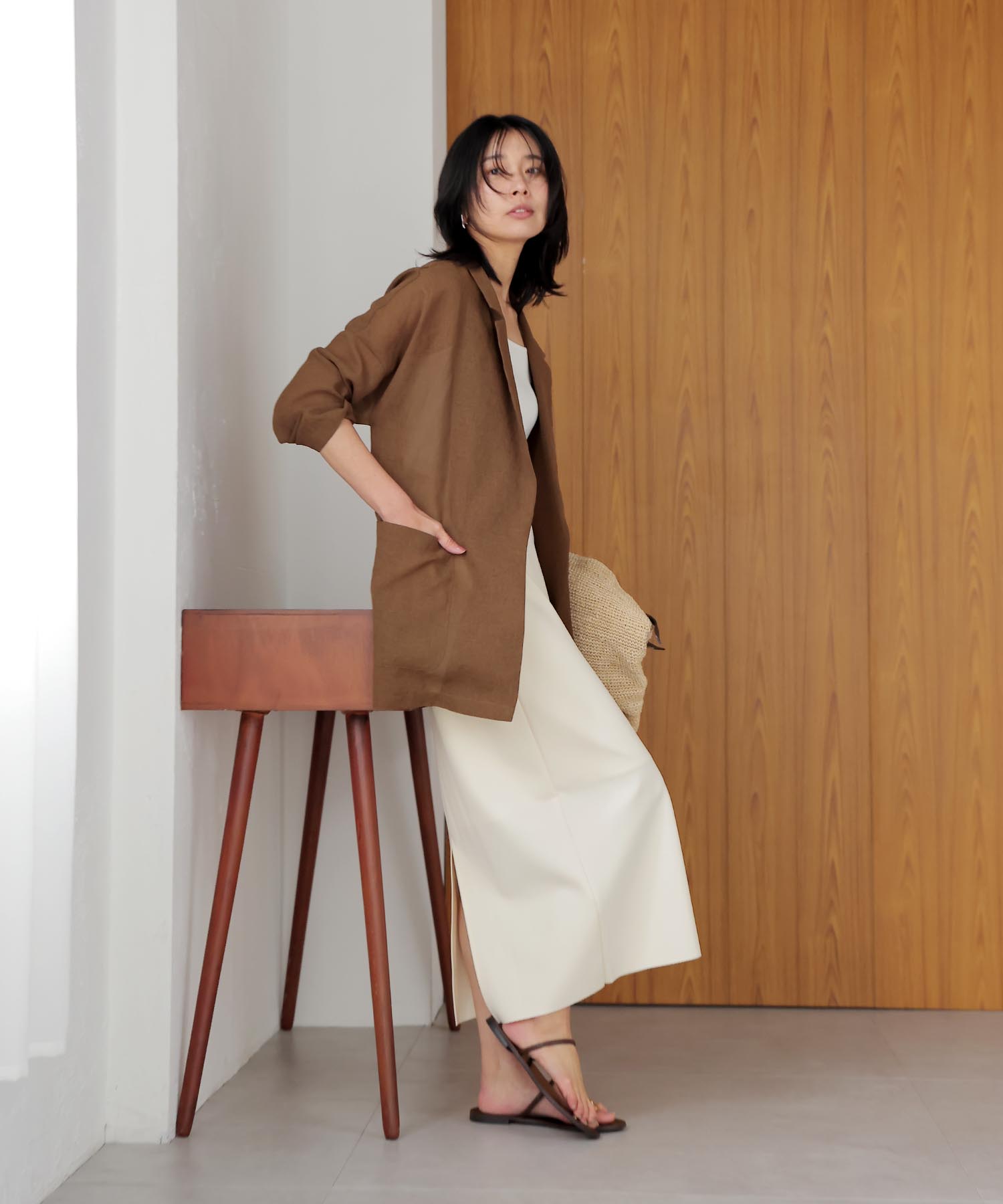 追加】リネンライク着流しジャケット | AND ON JIONE STORE