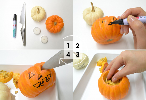 プチDIY】 カボチャでジャック・オー・ランタンを作ろう！ | アンジェ