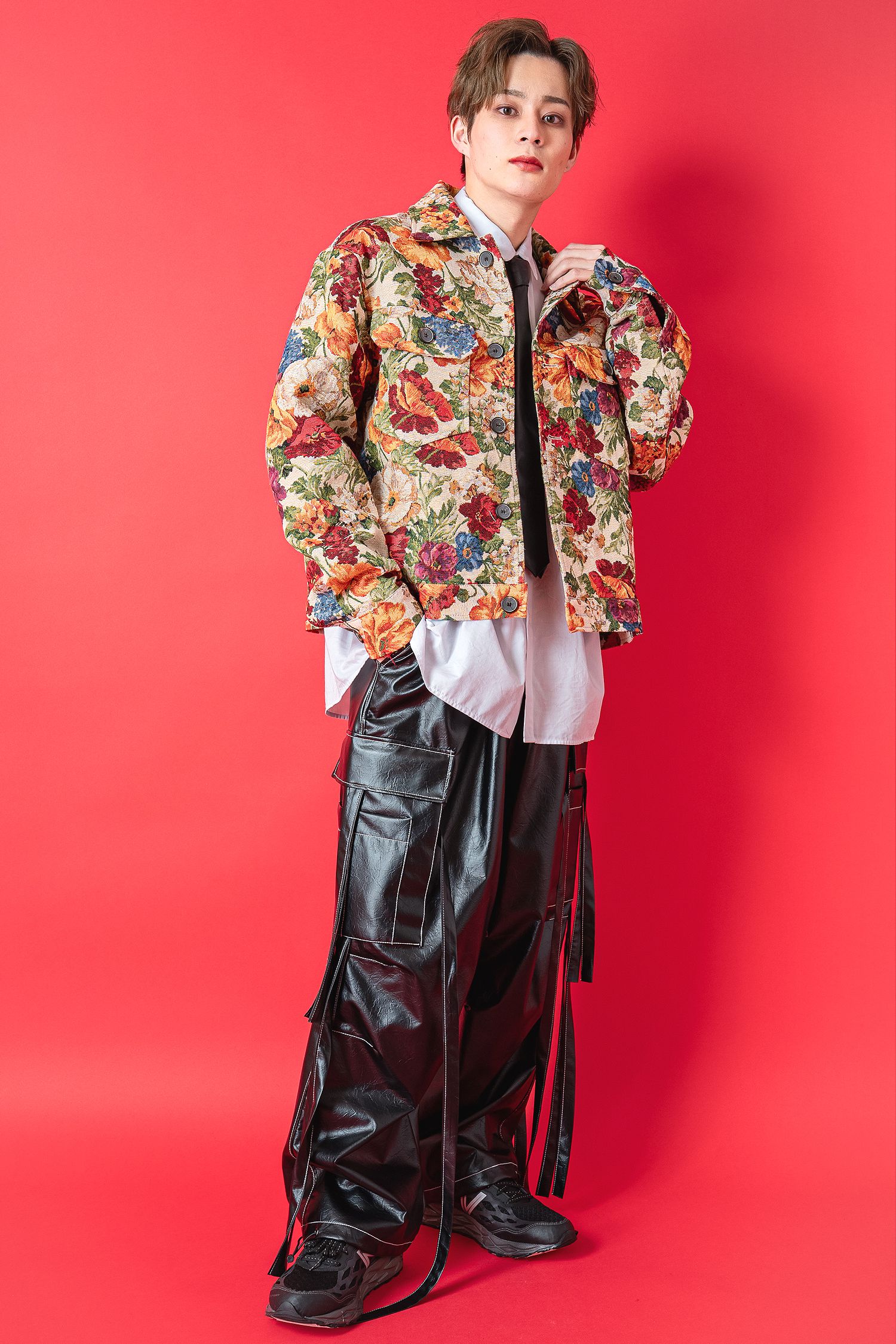 ゴブラン花柄ショート丈ジャケット ankoROCK(アンコロック) メンズ