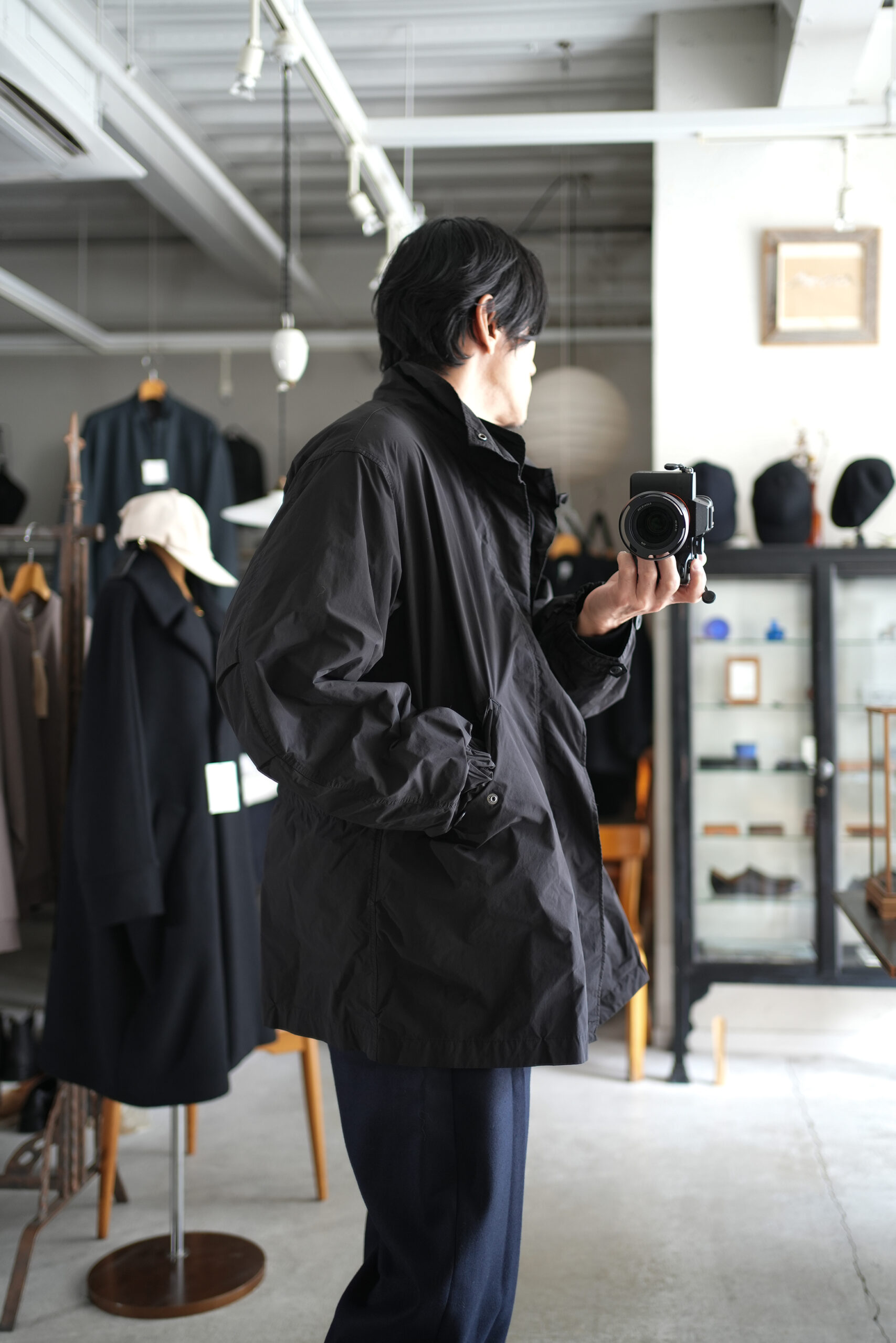 ATON」AIR WEATHER SHORT MODS COAT | ANOTHER LOUNGE