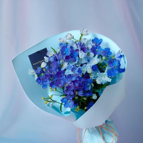 産直】日光園芸のデルフィニウム BlueGiftBouquet | 青山フラワー