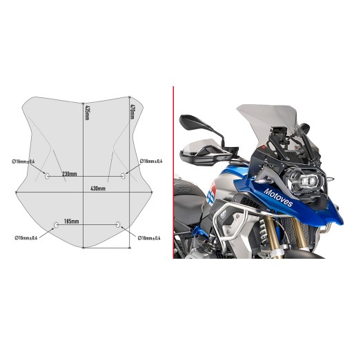 GIVI 5124D Windscreen - R1250GS / R1200GS / Adventure
