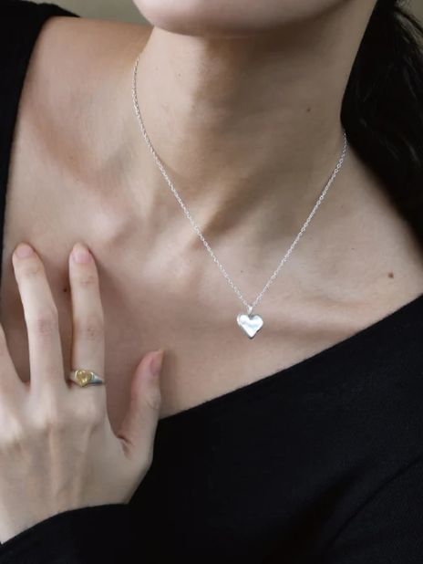 TEN. - ハートシルフィウムネックレス - SV / シルバー 【桃 さん着用