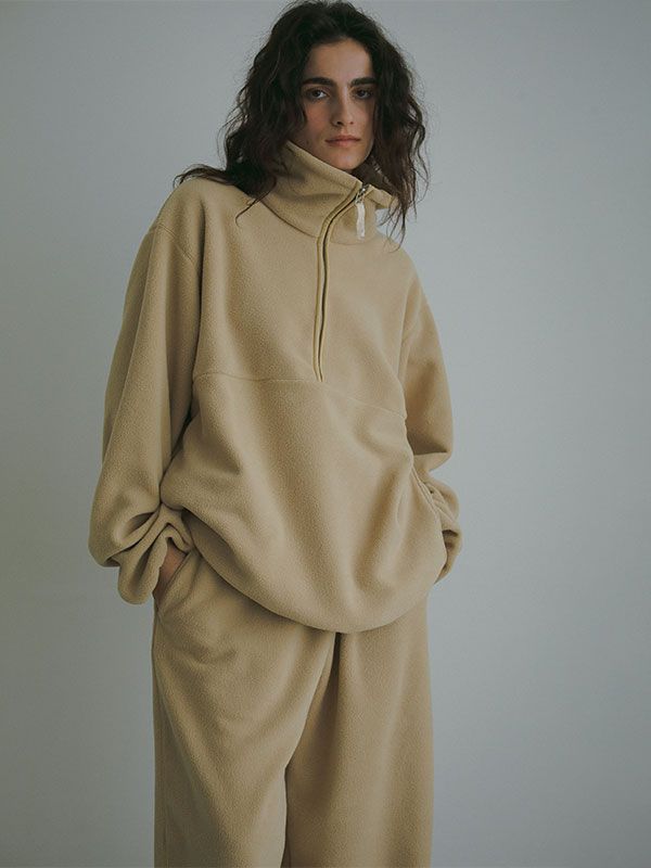 ETRE TOKYO - ドロストヘムエコフリースハーフジッププルオーバー