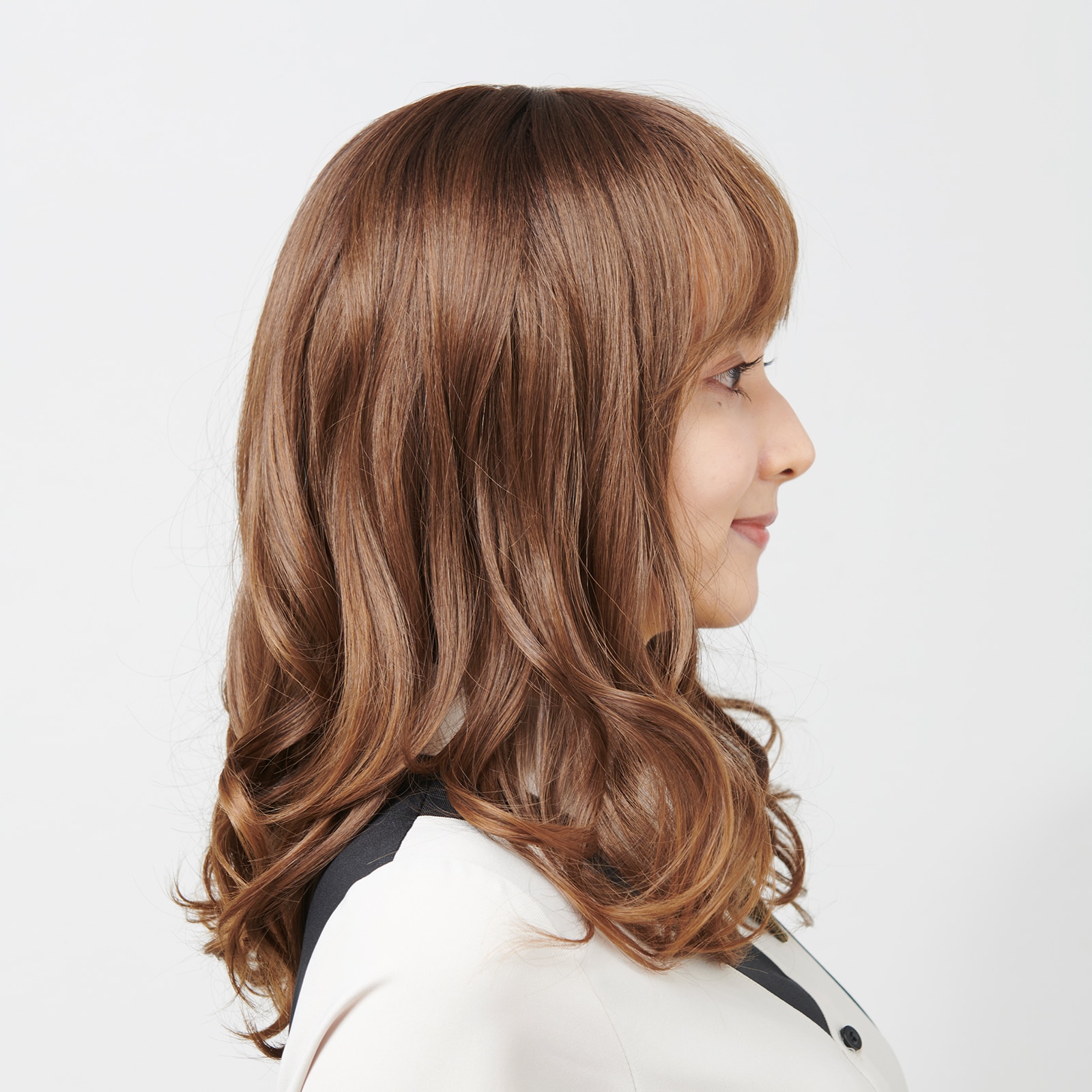 フルウィッグ】 NAVANA 無造作ウェーブセミディ [ダークブラウン