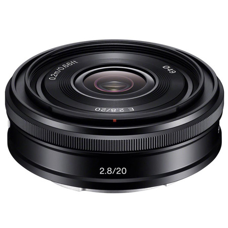 Sony E 20mm f/2.8 Lens for Sony E, Black SEL20F28B - Adorama