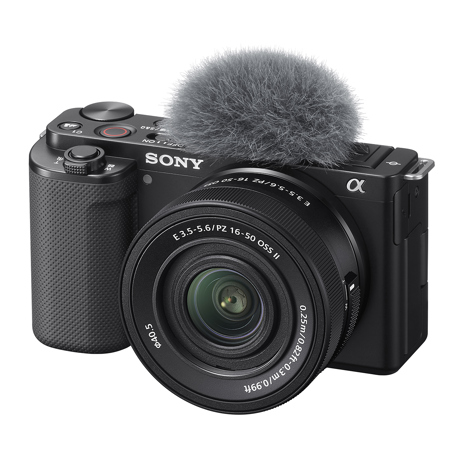 Sony ZV-E10 Mirrorless Camera w/16-50 & 55-210mm Lens, Black and