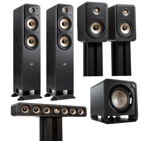 Polk Audio ES55 Signature Elite 5.1 Home Theater Pack, Black