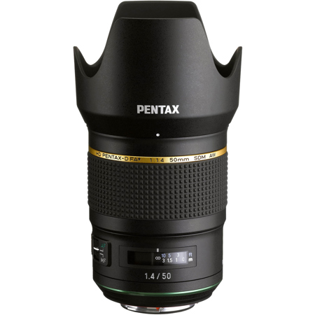 Pentax HD Pentax-D FA 50mm f/1.4 SDM AW Lens, Black 21260 - Adorama