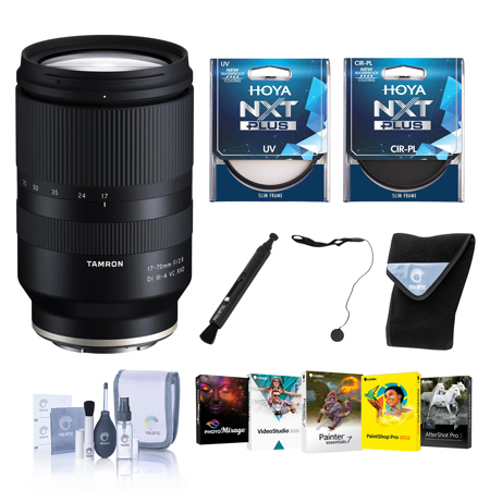 Tamron 17-70mm f/2.8 Di III-A VC RXD Lens for Sony E, Bundle with